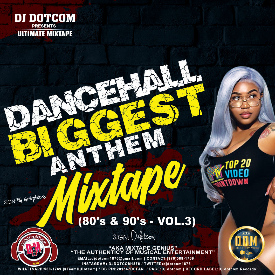 DANCEHALL BIGGEST ANTHEMS MIXTAPE (80's & 90's - VOL.3)